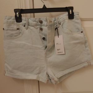 Denim high rise shorts